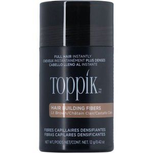 TOPPIK HAIR BUILDING FIBERS NEW IN SEALED CONTAINER LIGHT BROWN 12G/0.42OZ